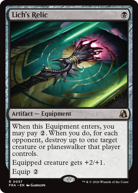 Magic: The Gathering - Lich's Relic Foil - Reality Fracture