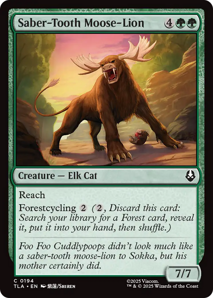 Magic: The Gathering - Saber-Tooth Moose-Lion - Avatar: The Last Airbender