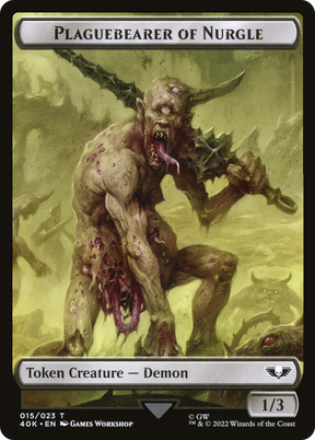 Magic: The Gathering - Plaguebearer of Nurgle Token - Warhammer 40000 Tokens