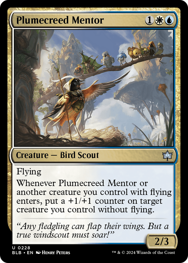 Magic: The Gathering - Plumecreed Mentor Foil - Bloomburrow