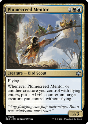 Magic: The Gathering - Plumecreed Mentor Foil - Bloomburrow