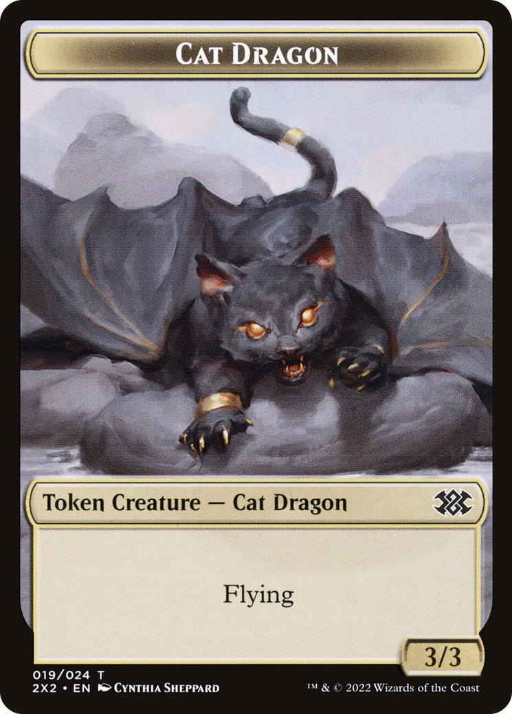 Magic: The Gathering - Cat Dragon Token - Double Masters 2022 Tokens