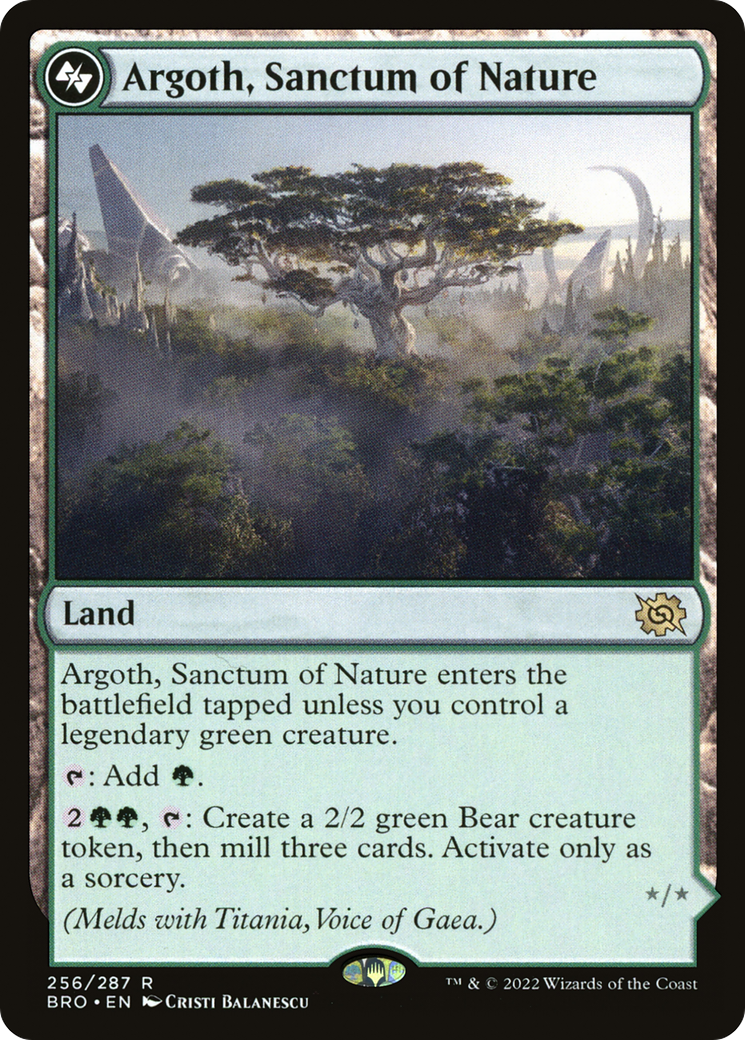 Magic: The Gathering - Argoth, Sanctum of Nature // Titania, Gaea Incarnate Foil - The Brothers' War