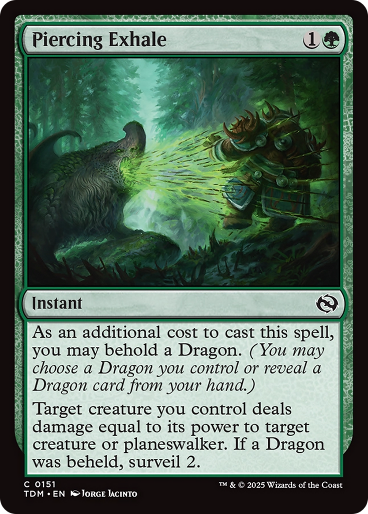 Magic: The Gathering - Piercing Exhale Foil - Tarkir: Dragonstorm