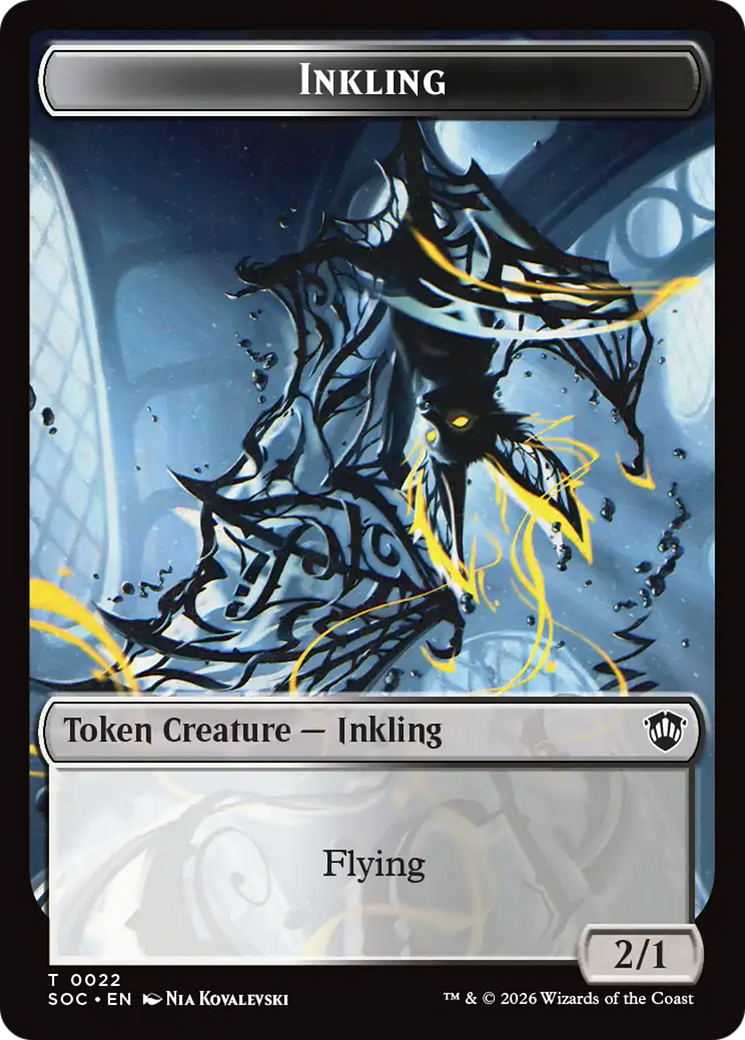 Magic: The Gathering - Inkling Token - Secrets of Strixhaven Commander Tokens