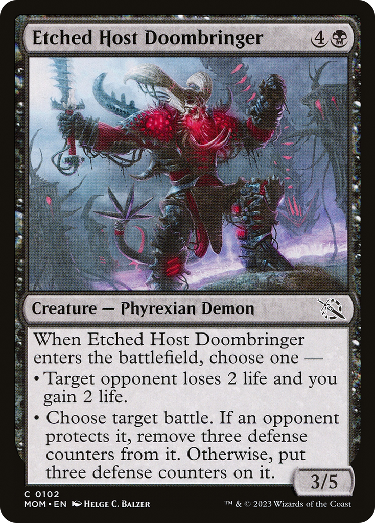 Magic: The Gathering - Etched Host Doombringer Foil - March of the Machine