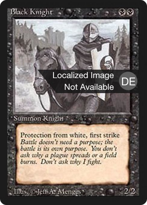 Magic: The Gathering - Schwarzer Ritter - Foreign Black Border