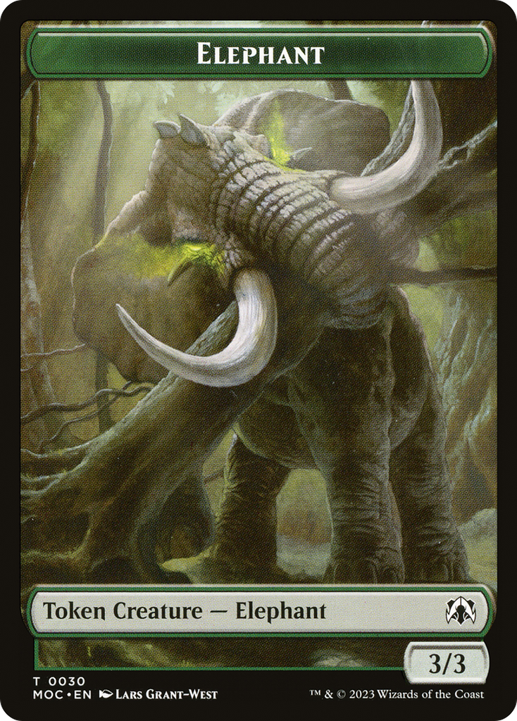 Magic: The Gathering - Elephant Token - March of the Machine Commander Tokens