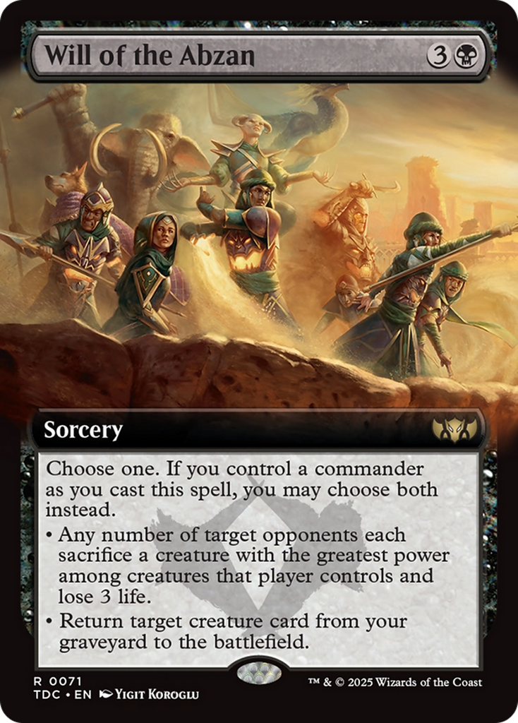 Magic: The Gathering - Will of the Abzan - Tarkir: Dragonstorm Commander