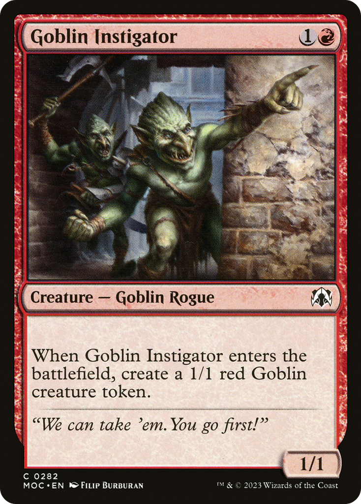 Magic: The Gathering - Goblin Instigator - March of the Machine Commander