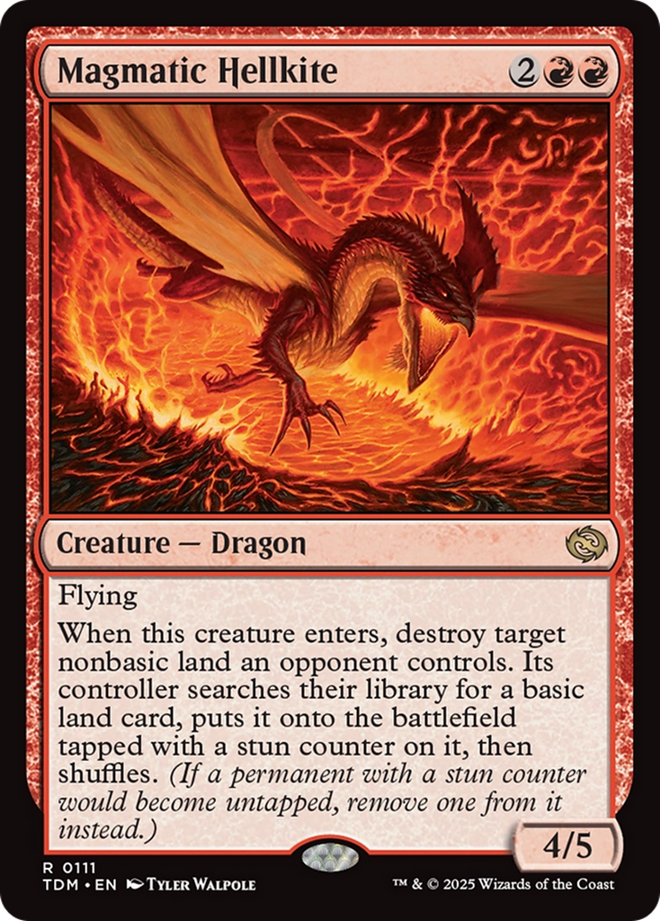 Magic: The Gathering - Magmatic Hellkite Foil - Tarkir: Dragonstorm