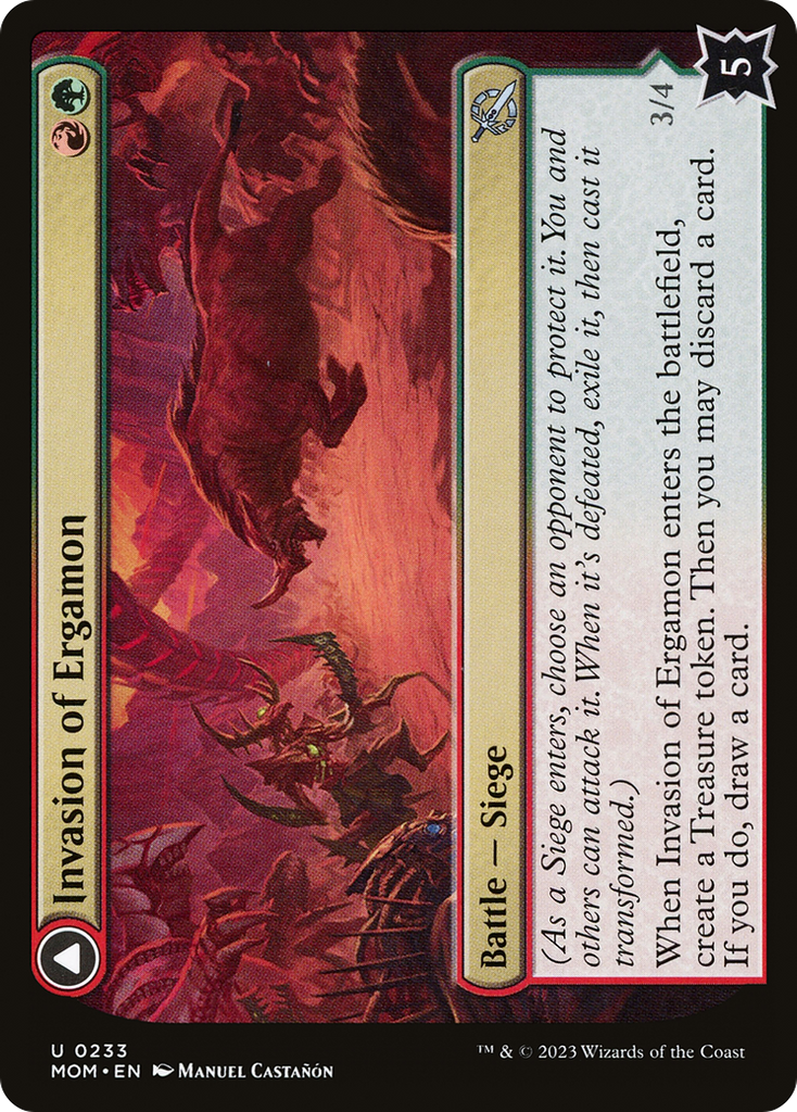 Magic: The Gathering - Invasion of Ergamon // Truga Cliffcharger Foil - March of the Machine