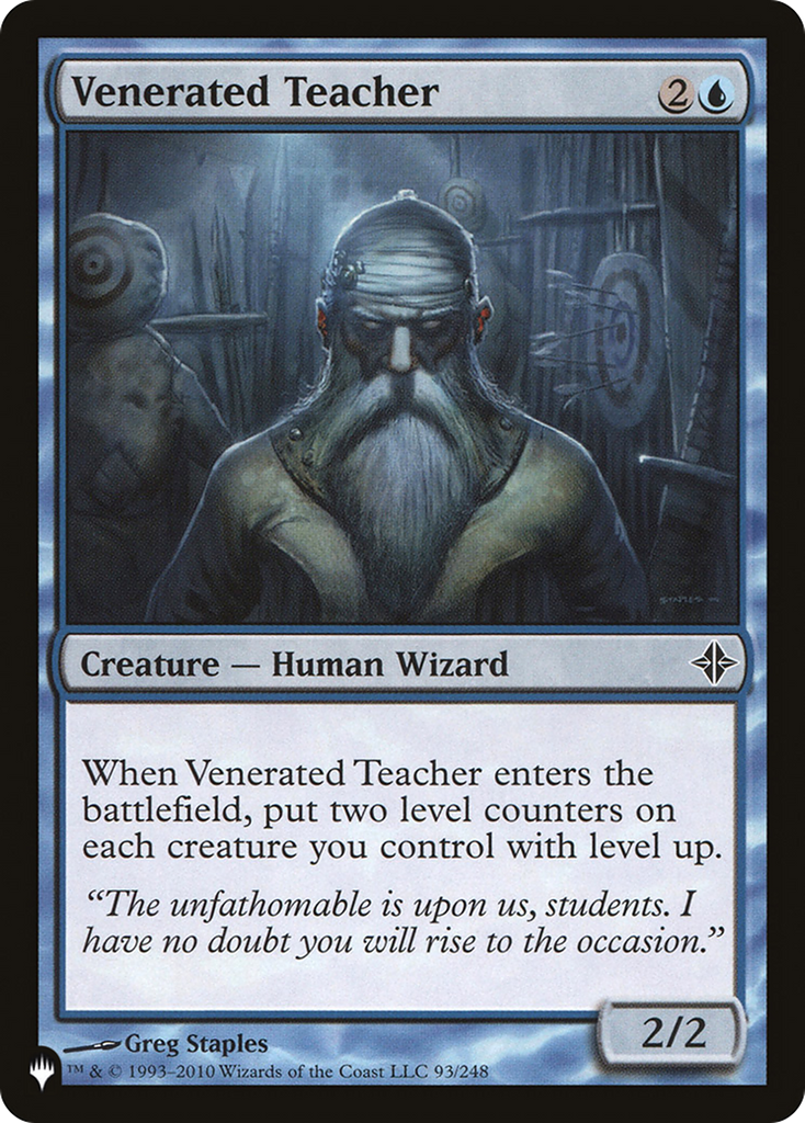 Magic: The Gathering - Venerated Teacher - The List