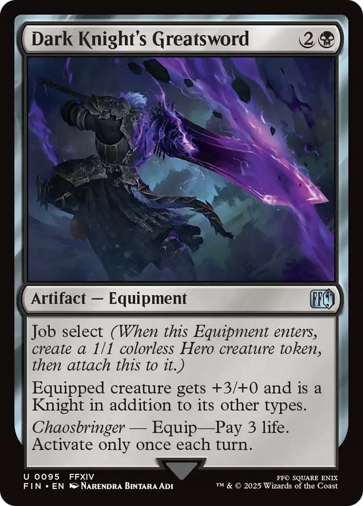 Magic: The Gathering - Dark Knight's Greatsword Foil - Final Fantasy