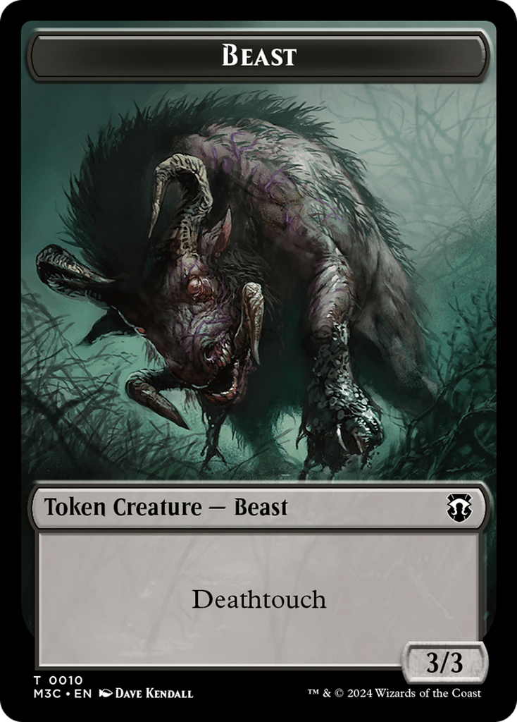 Magic: The Gathering - Beast Token - Modern Horizons 3 Commander Tokens