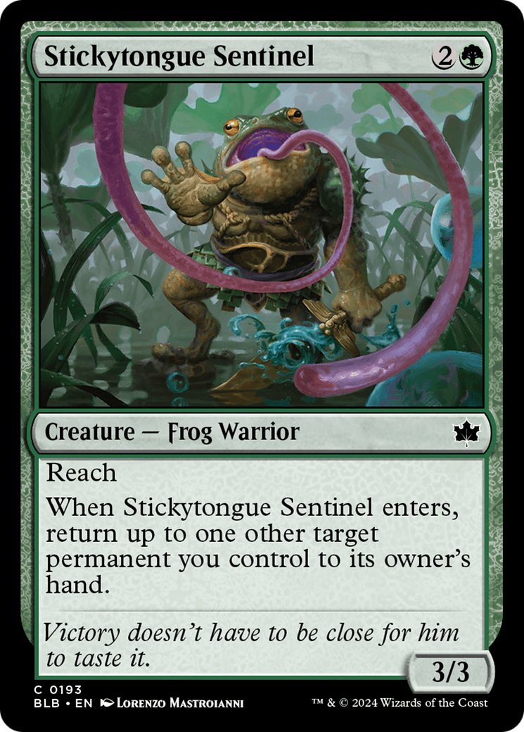 Magic: The Gathering - Stickytongue Sentinel Foil - Bloomburrow