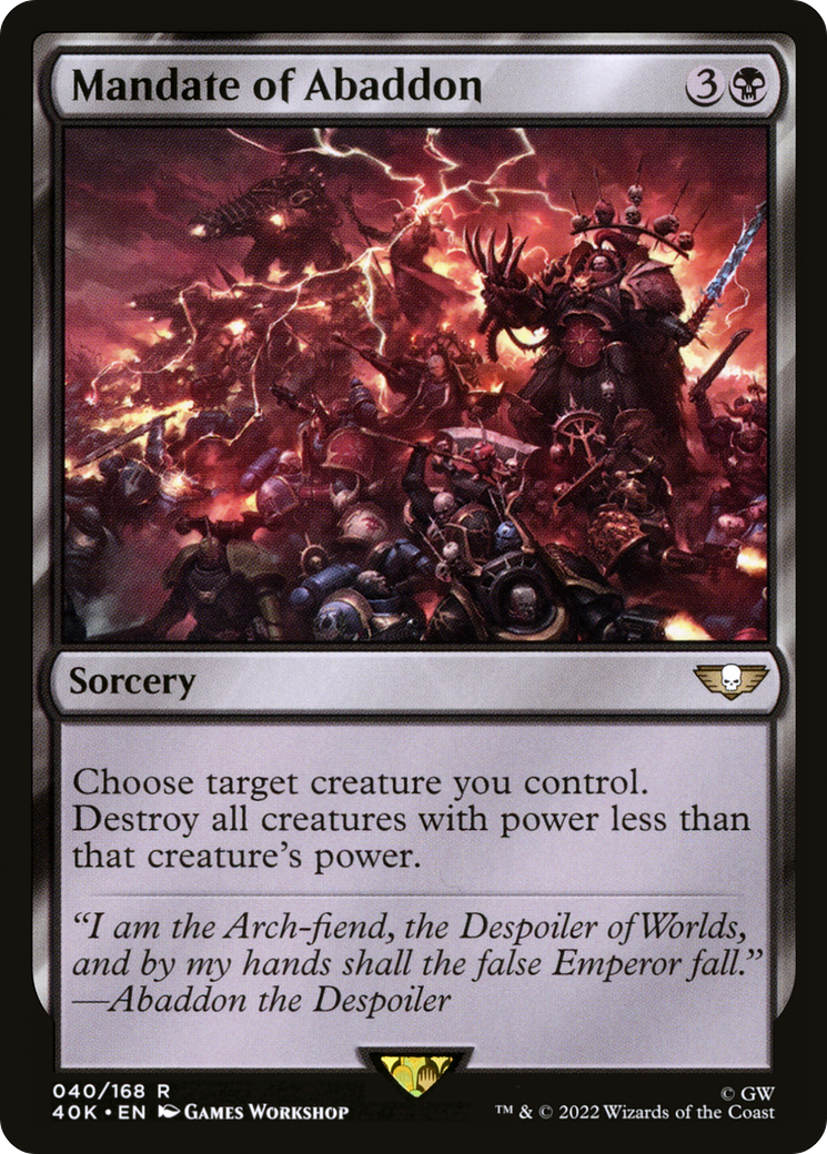Magic: The Gathering - Mandate of Abaddon - Warhammer 40000 Commander