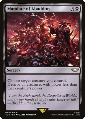 Magic: The Gathering - Mandate of Abaddon - Warhammer 40000 Commander