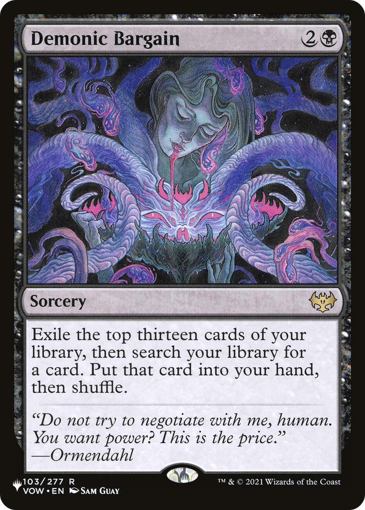 Magic: The Gathering - Demonic Bargain - The List