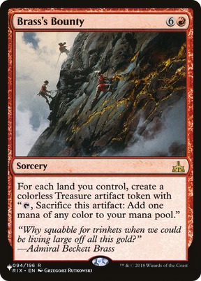 Magic: The Gathering - Brass's Bounty - The List