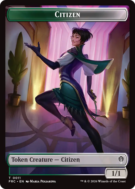 Magic: The Gathering - Citizen Token - Reality Fracture Commander Tokens