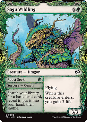 Magic: The Gathering - Sagu Wildling // Roost Seek Foil - Tarkir: Dragonstorm