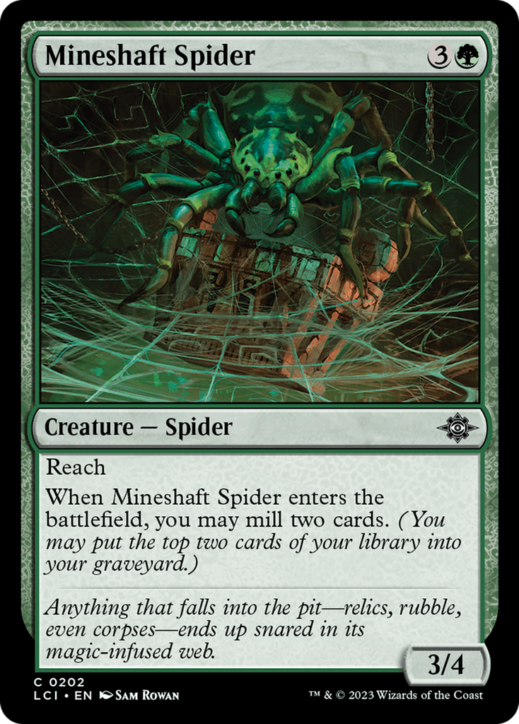 Magic: The Gathering - Mineshaft Spider Foil - The Lost Caverns of Ixalan
