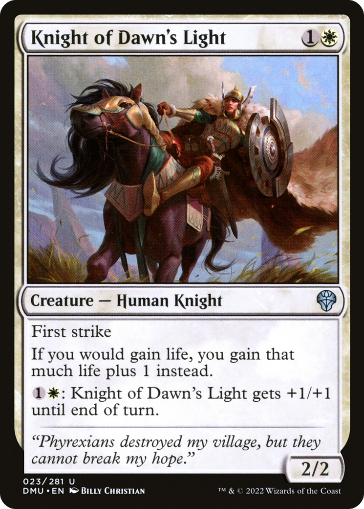 Magic: The Gathering - Knight of Dawn's Light Foil - Dominaria United