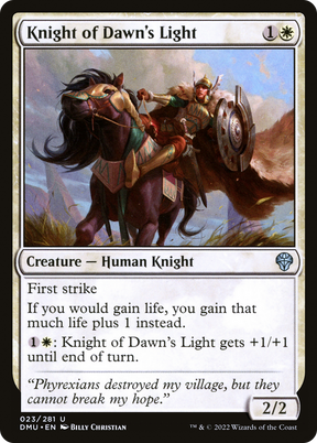 Magic: The Gathering - Knight of Dawn's Light Foil - Dominaria United