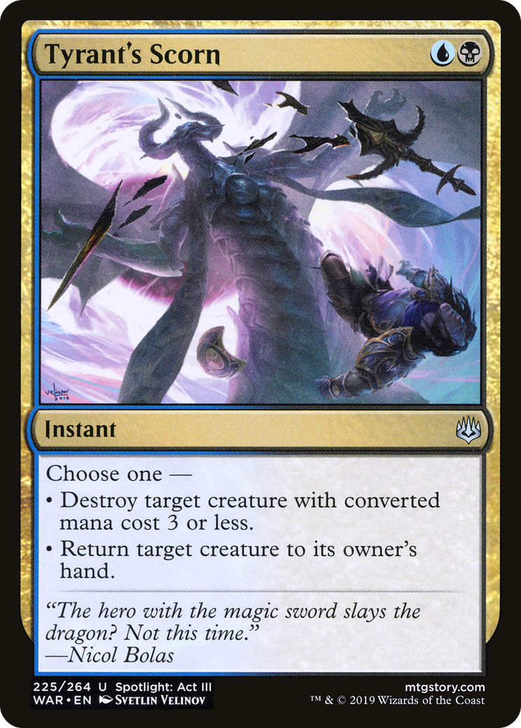 Magic: The Gathering - Tyrant's Scorn Foil - War of the Spark