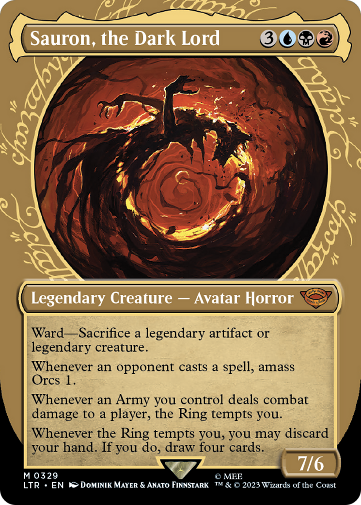 Magic: The Gathering - Sauron, the Dark Lord Foil - The Lord of the Rings: Tales of Middle-earth