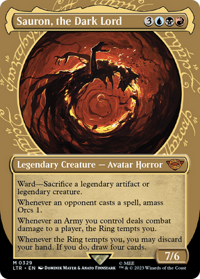 Magic: The Gathering - Sauron, the Dark Lord Foil - The Lord of the Rings: Tales of Middle-earth