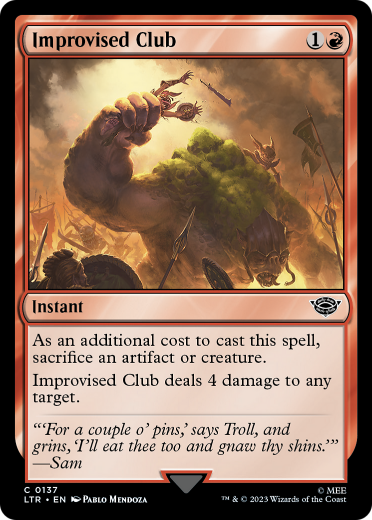 Magic: The Gathering - Improvised Club Foil - The Lord of the Rings: Tales of Middle-earth