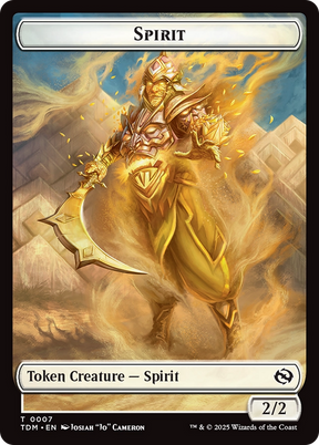 Magic: The Gathering - Spirit Token - Tarkir: Dragonstorm Tokens