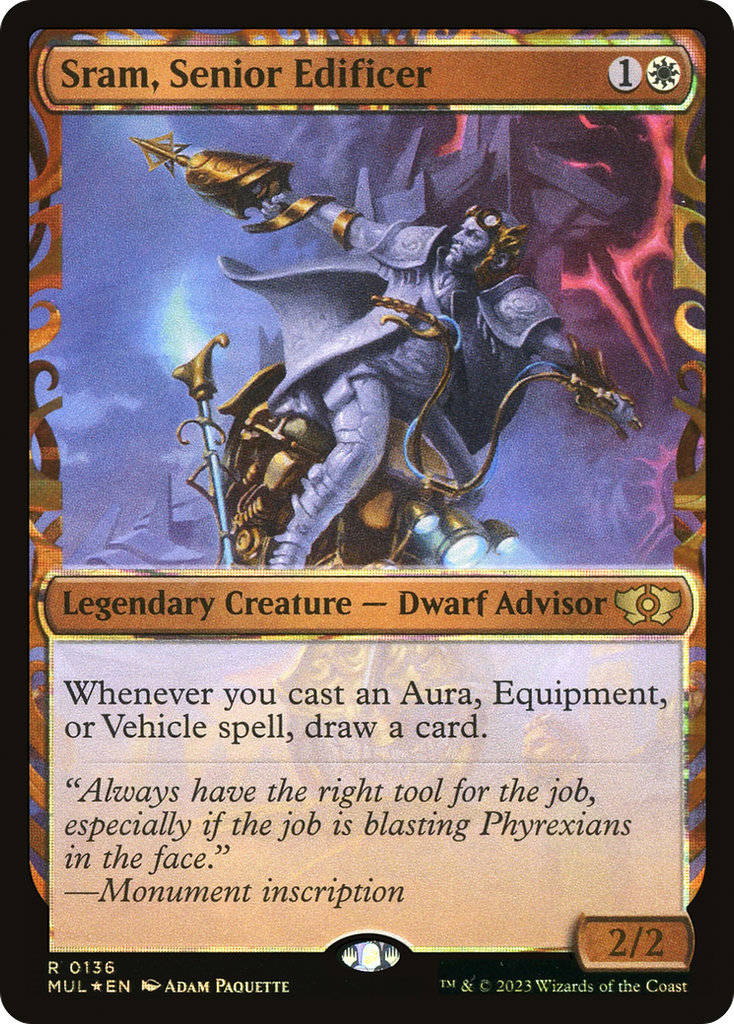 Magic: The Gathering - Sram, Senior Edificer Foil - Multiverse Legends