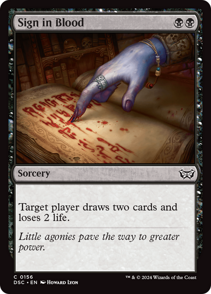 Magic: The Gathering - Sign in Blood - Duskmourn: House of Horror Commander