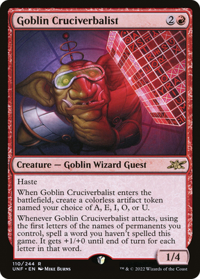 Magic: The Gathering - Goblin Cruciverbalist - Unfinity