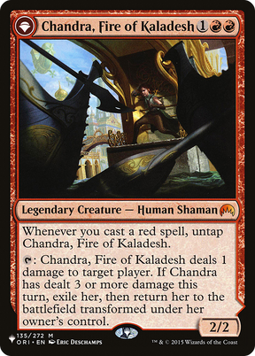 Magic: The Gathering - Chandra, Fire of Kaladesh // Chandra, Roaring Flame - The List