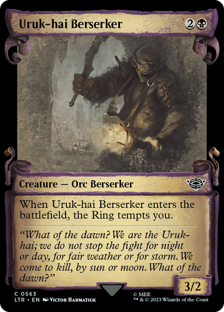 Magic: The Gathering - Uruk-hai Berserker Foil - The Lord of the Rings: Tales of Middle-earth