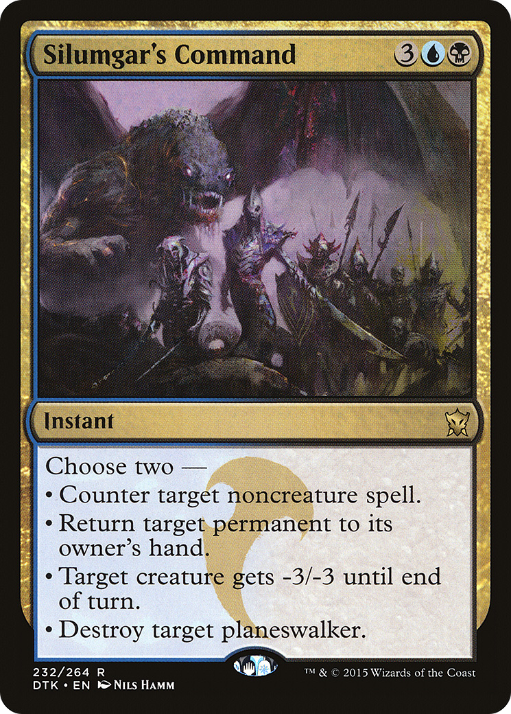 Magic: The Gathering - Silumgar's Command Foil - Dragons of Tarkir