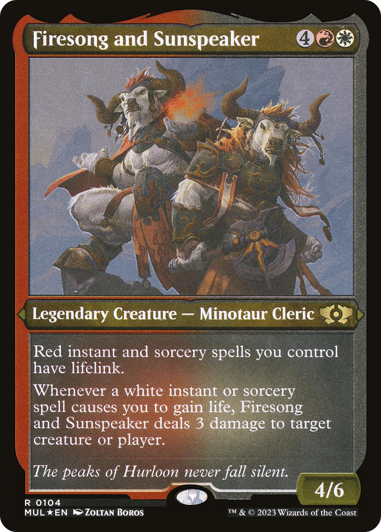 Magic: The Gathering - Firesong and Sunspeaker Foil - Multiverse Legends