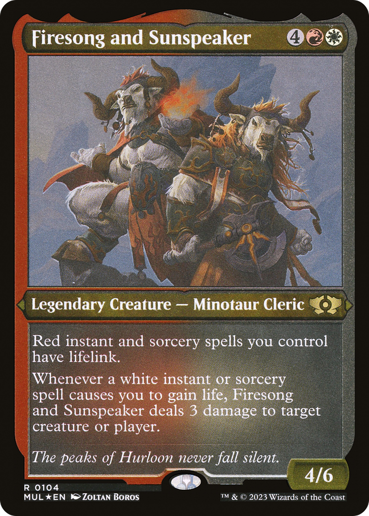 Magic: The Gathering - Firesong and Sunspeaker Foil - Multiverse Legends