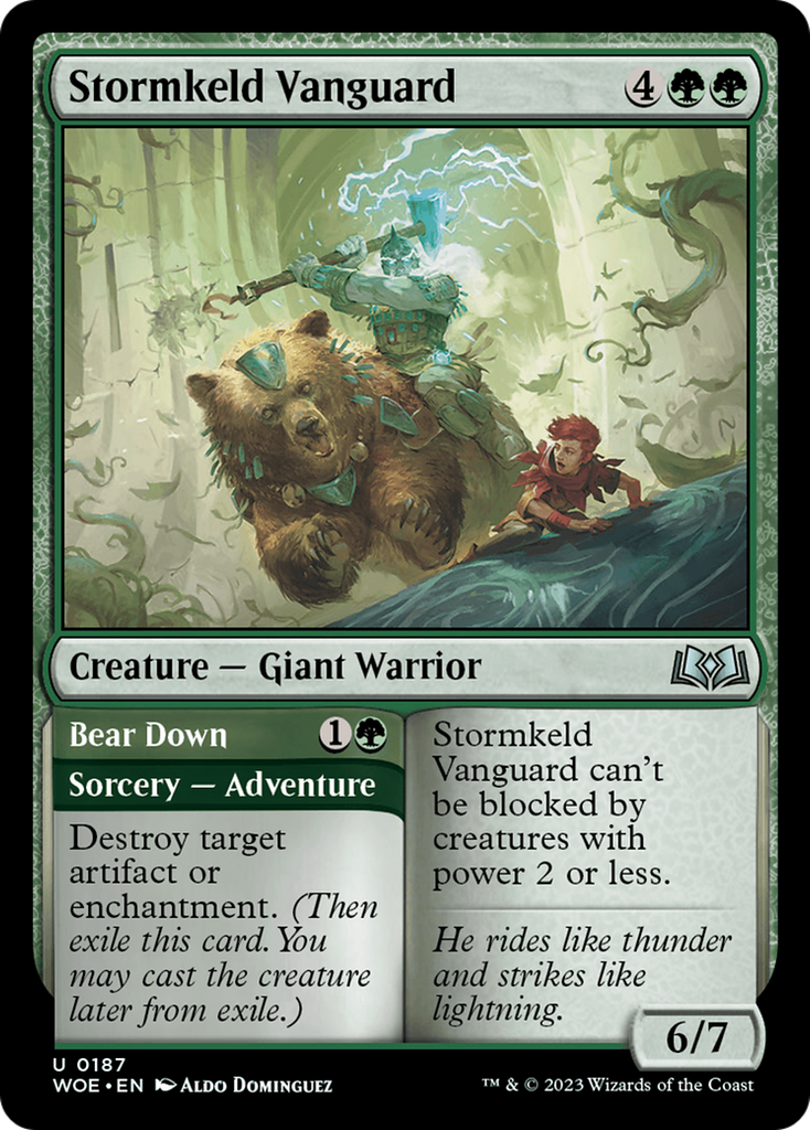 Magic: The Gathering - Stormkeld Vanguard // Bear Down - Wilds of Eldraine