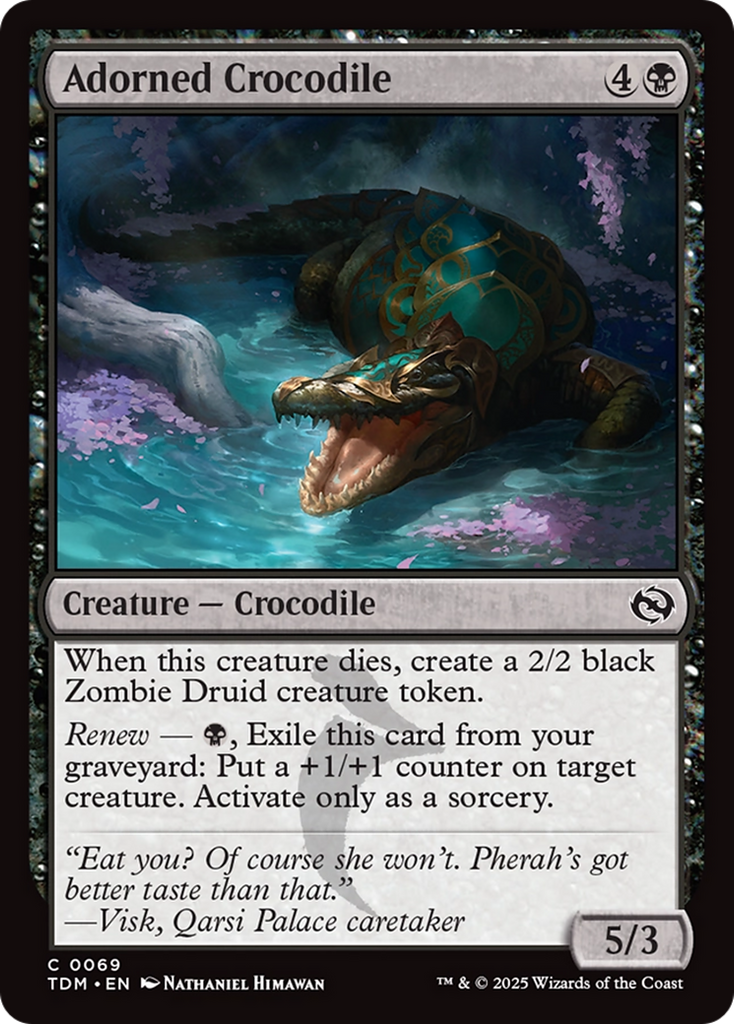 Magic: The Gathering - Adorned Crocodile Foil - Tarkir: Dragonstorm