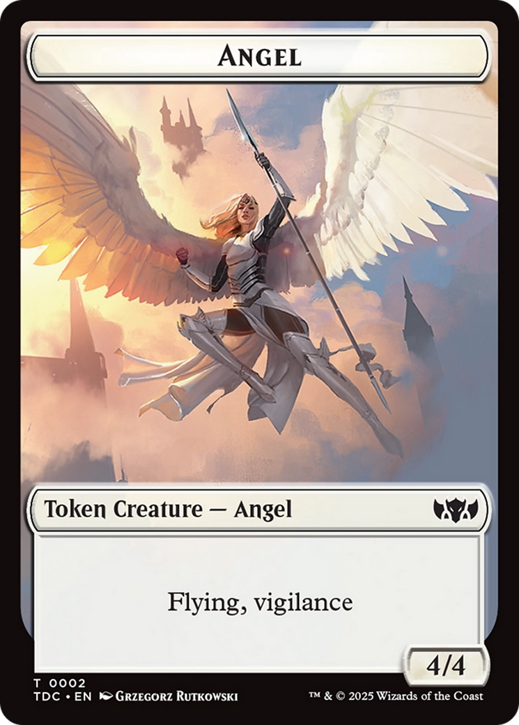Magic: The Gathering - Angel Token - Tarkir: Dragonstorm Commander Tokens