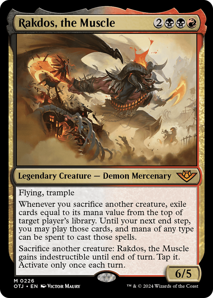 Magic: The Gathering - Rakdos, the Muscle Foil - Outlaws of Thunder Junction