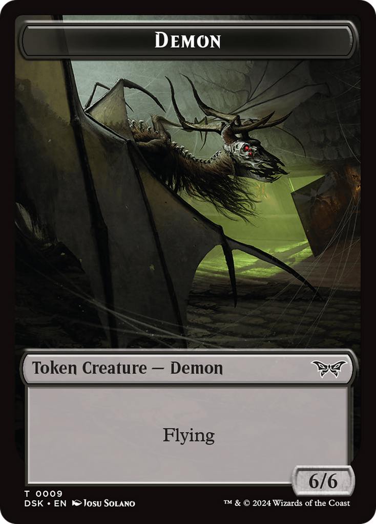 Magic: The Gathering - Demon Token - Duskmourn: House of Horror Tokens