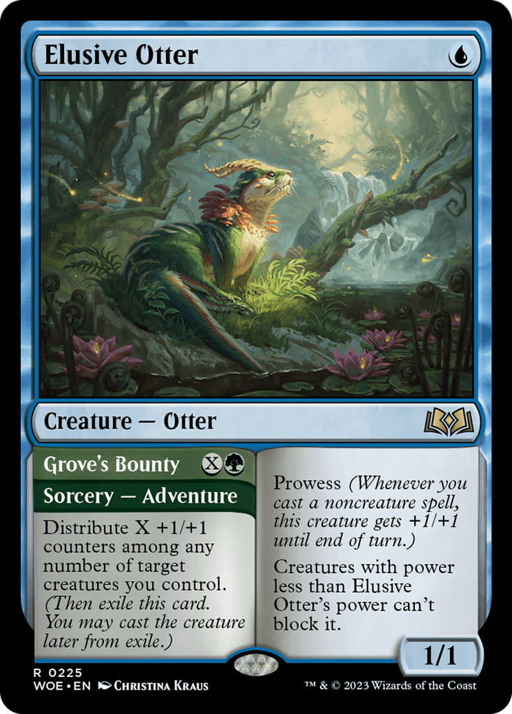 Magic: The Gathering - Elusive Otter // Grove's Bounty Foil - Wilds of Eldraine