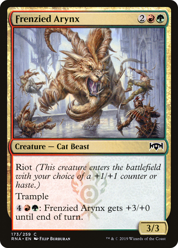 Magic: The Gathering - Frenzied Arynx Foil - Ravnica Allegiance