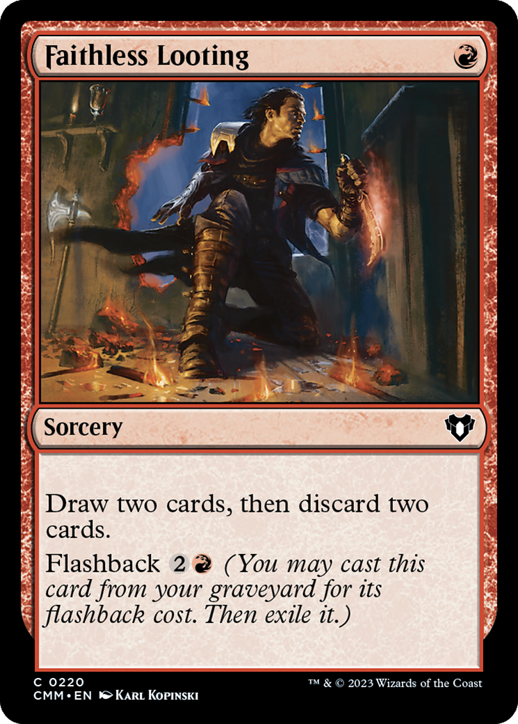 Magic: The Gathering - Faithless Looting Foil - Commander Masters